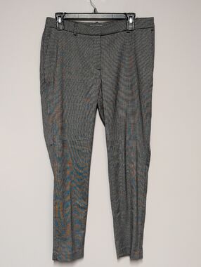 H&M Women's Straight Leg Gray Houndstooth Pants
